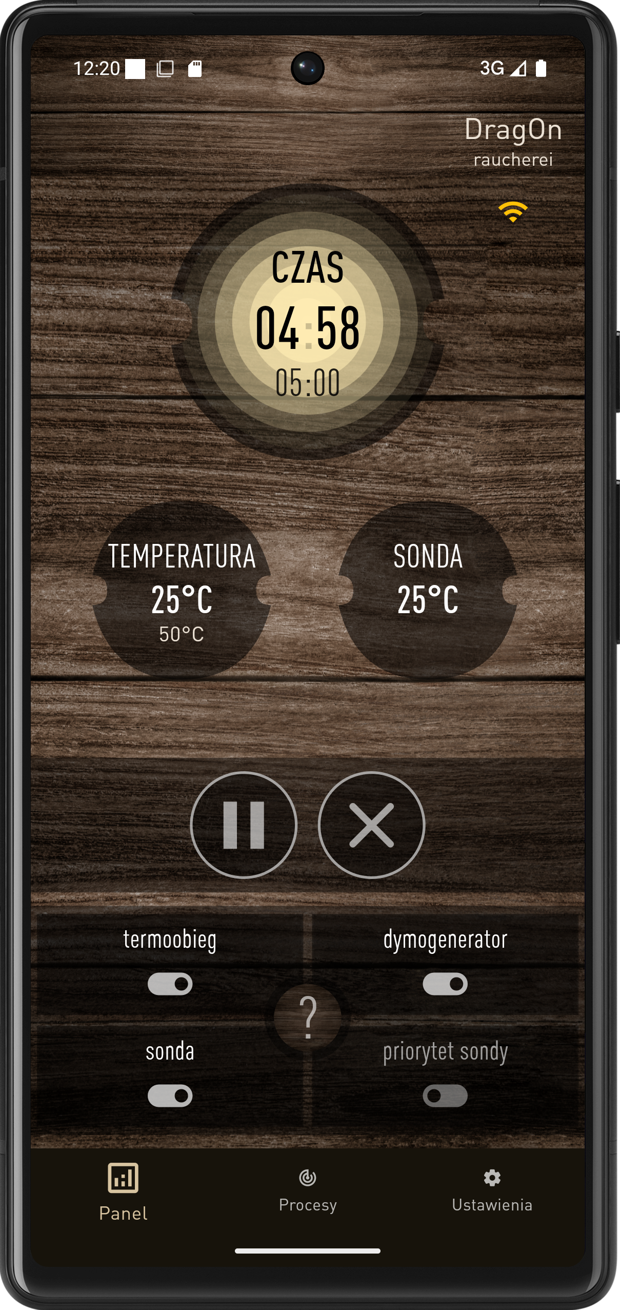aplikacja Browin Control - ekran 1