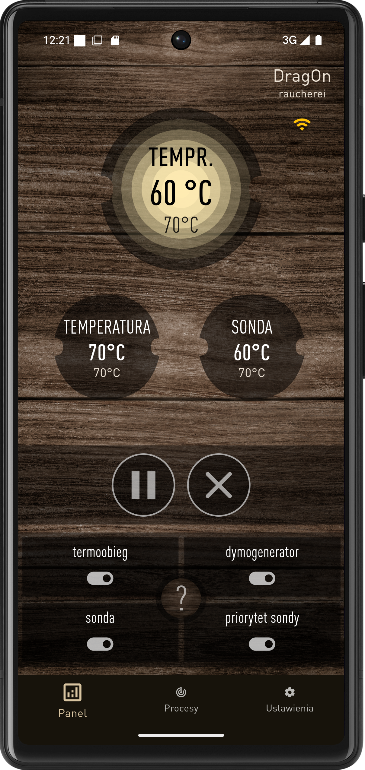 aplikacja Browin Control - ekran 2