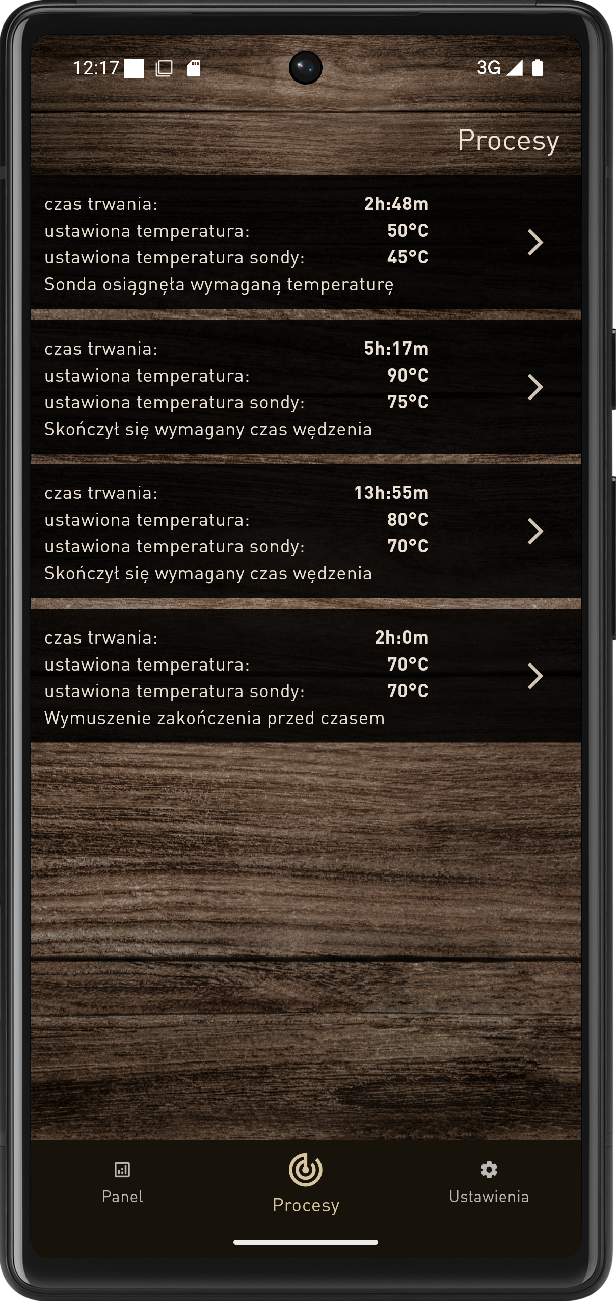 aplikacja Browin Control - ekran 4